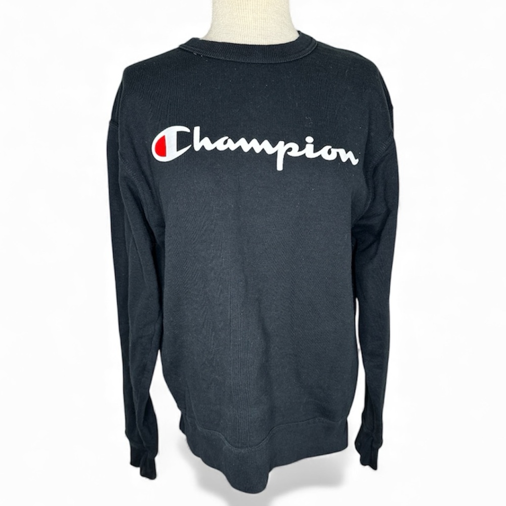 Champion Black Crewneck Sweatshirt Mens Medium